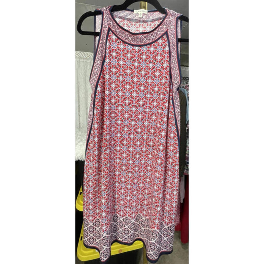 Max Studio Women's Sleeveless Geometric Print A-Line/ Shift Dress Sz S